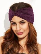 Shein Dark Purple Twist Lace Headband