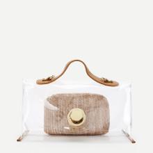 Shein Chain Clear Bag With Inner Wallet