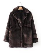 Shein Faux Fur Longline Coat