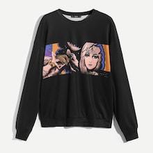 Shein Men Graphic Print Tunic Pullover