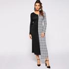 Shein Plaid Asymmetric Hem Longline Dress