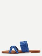 Shein Blue Cross Straps Flat Sandals