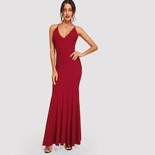 Shein Solid Cami Mermaid Dress