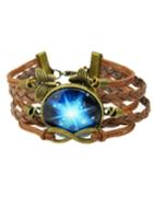 Shein Lightblue Pu Leather Chain Bracelets