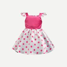Shein Girls Frill Polka Dot Dress