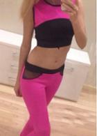 Rosewe Sleeveless Crop Top And Skinny Pants