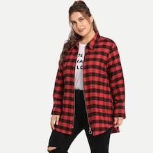 Shein Plus Plaid Coat