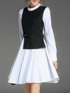Shein Striped False Two Pieces Dress