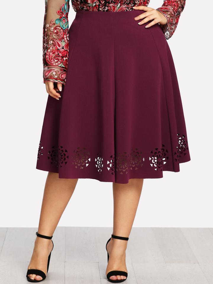 Shein Floral Laser Cut Skirt