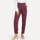 Shein O-ring Belted Corduroy Pants