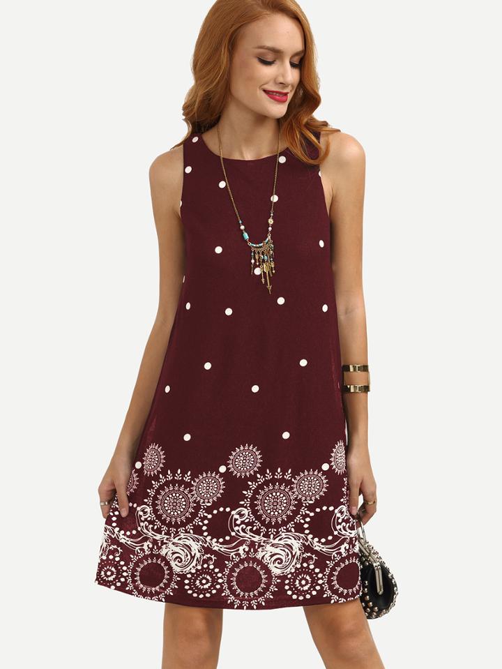 Shein Geo Print Swing Tank Dress