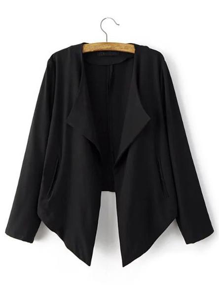 Shein Black Asymmetric Pocket Blazer