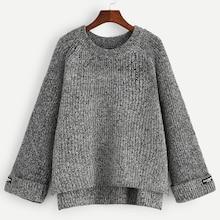 Shein Flounce Sleeve Dip Hem Jumper