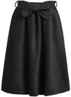 Shein Black Bow Woolen Skirt