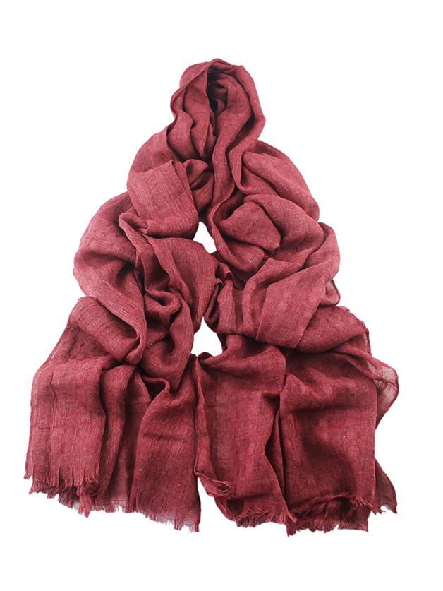 Shein Red Good Quality Soft Solid Color Cotton Long Scarf
