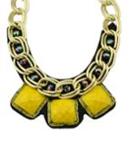 Shein Yellow Wide Chain Collar Necklace
