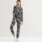 Shein Leopard Print Sweatshirt & Pants Set
