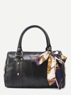 Shein Pu Holdall Bag With Scarf
