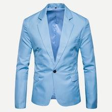 Shein Men Single Button Solid Blazer