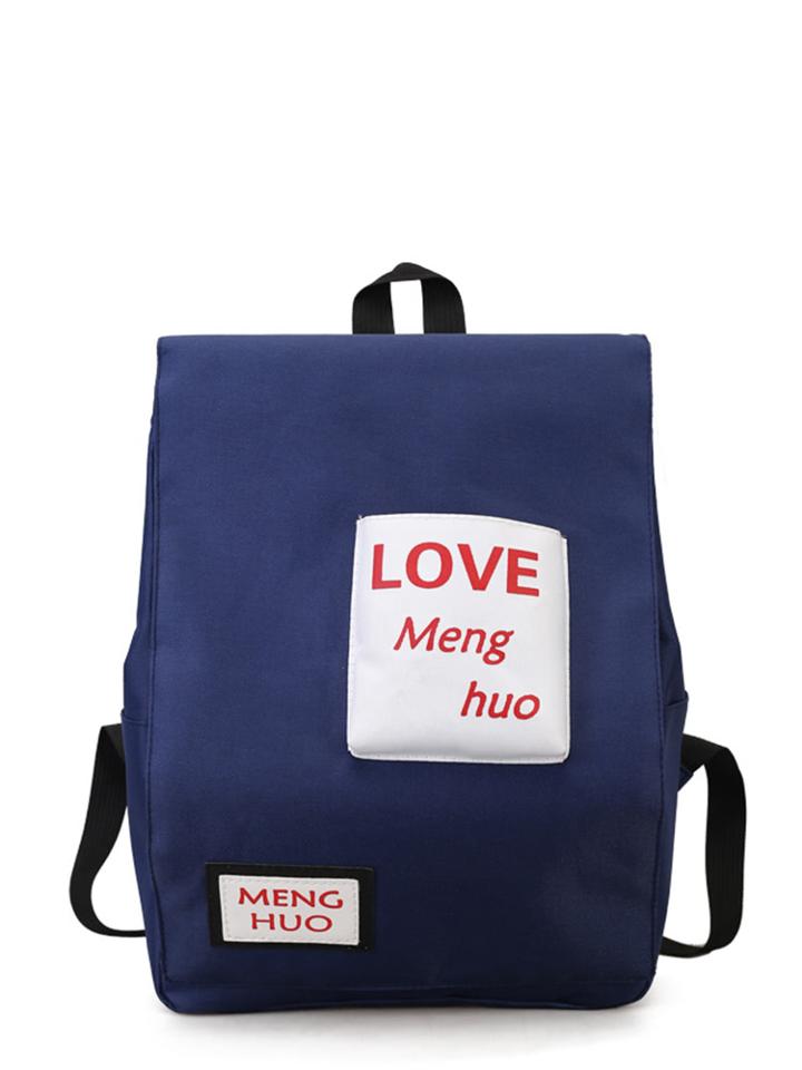 Shein Pocket & Patch Front Backpack