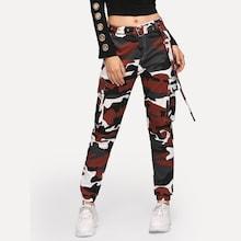 Shein Camo Print Pocket Belted Pants