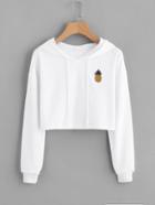 Shein Pineapple Patch Crop Hoodie