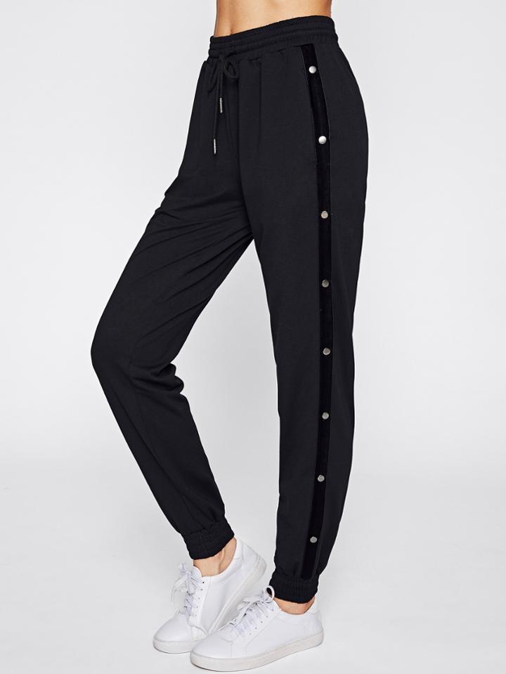 Shein Buttoned Side Sweatpants