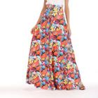 Shein Floral Print Longline Skirt
