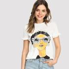 Shein Ruffle Cuff Portrait T-shirt