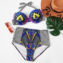 Shein Plus Mixed Print Bikini Set