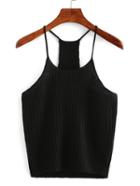 Shein Black Spagheti Strap Tank Top