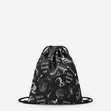 Shein Halloween Skeleton Print Drawstring Backpack