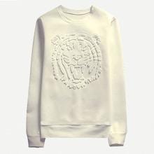 Shein Men Solid Tiger Print Sweatshirt