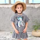 Shein Toddler Girls Contrast Sequin Frill Trim Gingham Dress