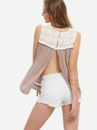 Shein Dark Apricot Split Back Tank Top