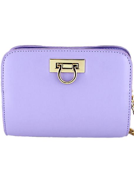 Shein Purple Metal Buckle Pu Leather Clutch Bag
