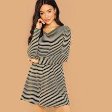 Shein V-neck Striped Dress