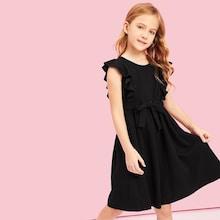 Shein Girls Ruffle Armhole A-line Dress