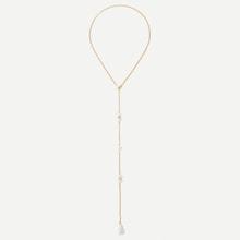 Shein Faux Pearl Detail Y Back Necklace
