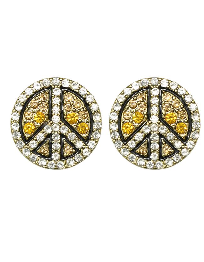 Shein Yellow Round Fancy Stud Earrings