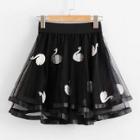 Shein Mesh Layered Embroidered Skirt