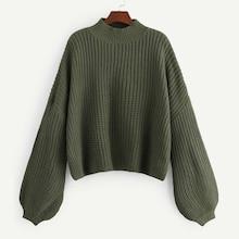 Shein Plus Drop Shoulder Lantern Sleeve Jumper