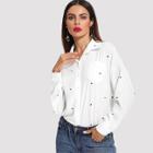 Shein Drop Shoulder Dot Print Shirt