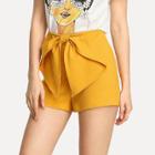Shein Exaggerated Bow Front Zip Side Shorts