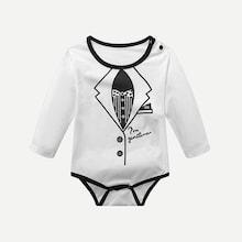 Shein Toddler Boys Gentleman Print Jumpsuit