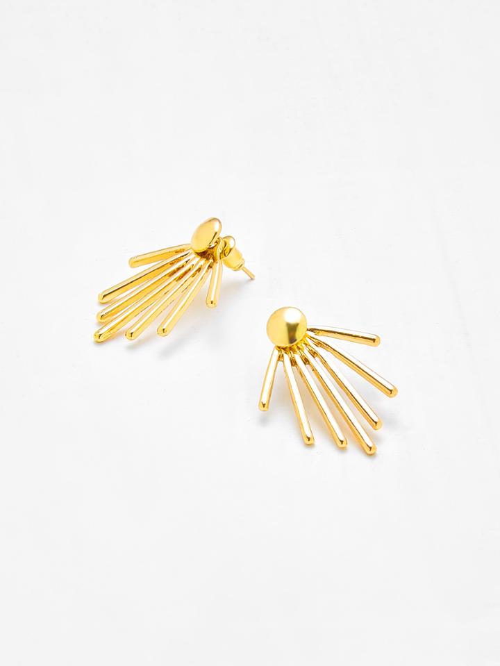 Shein Geometric Shaped Smooth Stud Earrings
