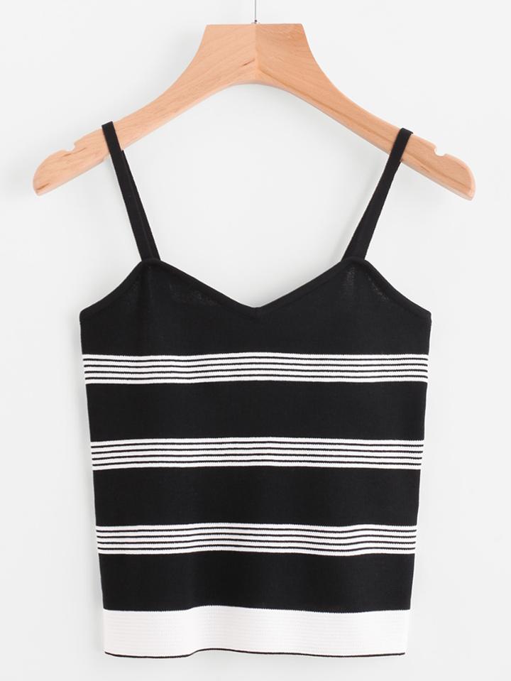 Shein Striped Jersey Cami Top