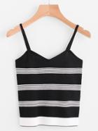 Shein Striped Jersey Cami Top