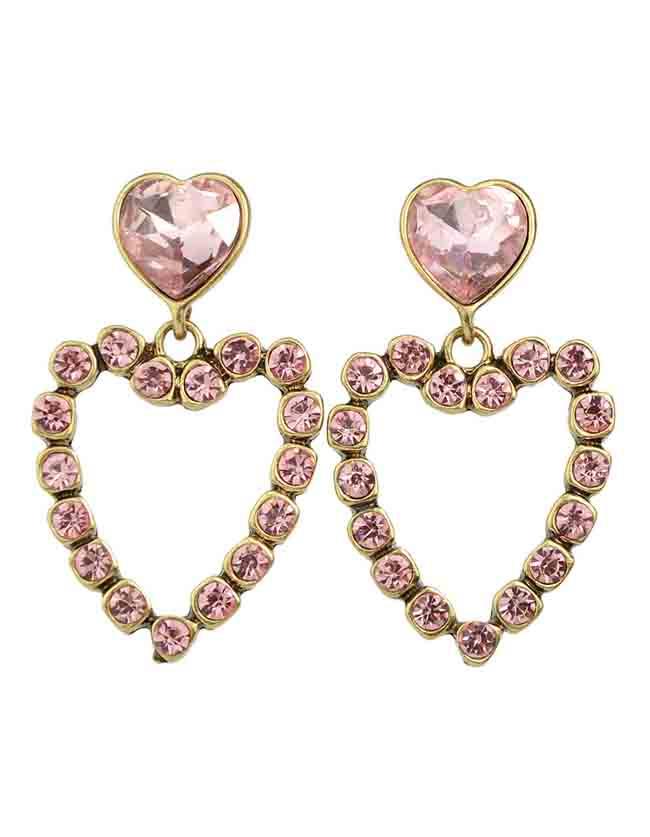 Shein Heart Shape Big Stud Earrings