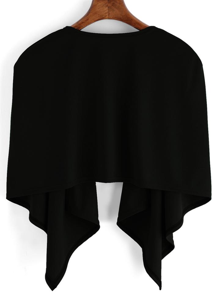 Shein Waterfall Collar High Low Top